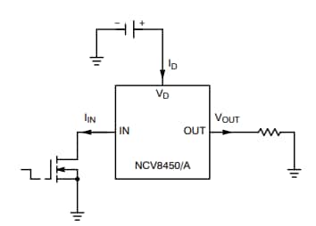 Application Circuit Diagram - onsemi NCV8450A Self-Protected High-Side Driver